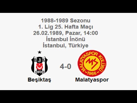 Beşiktaş 4-0 Malatyaspor 26.02.1989 - 1988-1989 Turkish 1st League Matchday 25 + PM Cmm. (Ver. 2)