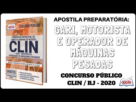 Apostila Comum Diversos Cargos do Concurso da CLIN Niterói / RJ - 2020 (Apostilas Opção)
