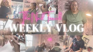 NAIL TECH WEEKLY VLOG | come to work with me | filming | training my assistant