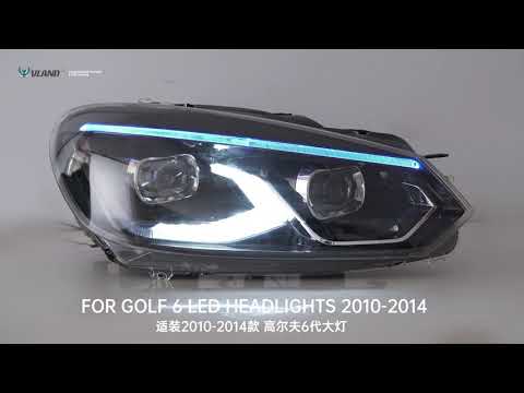VLAND LED Projector Headlights For Volkswagen(VW) Golf Mk6 2008-2014 With Sequential indicator