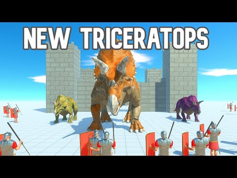 NEW TRICERATOPS defending CASTLE vs EVERY UNIT - animal revolt battle simulator Triceratops