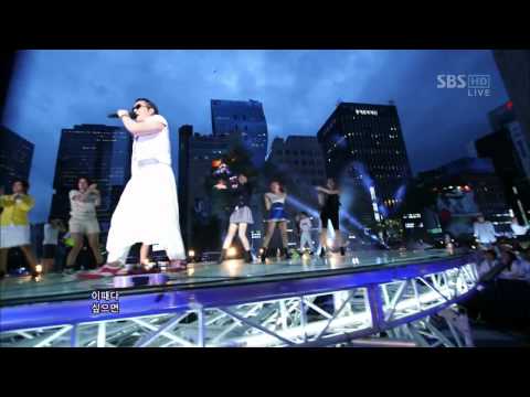 PSY 0819 SBS Inkigayo GANGNAM STYLE 강남스타일