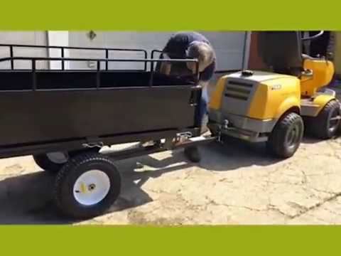 Funzionamento del Carrello ribaltabile trainato MAXI GeoTech per Trattorino