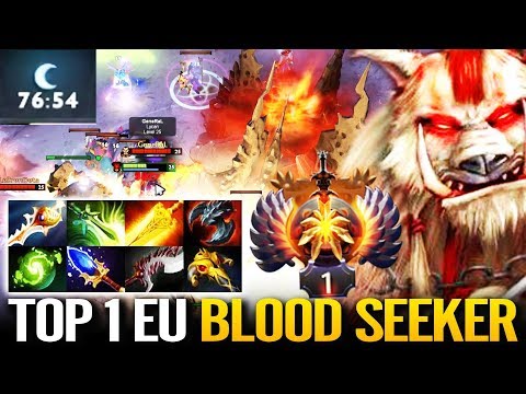 TOP 1 MMR EU Play Bloodseeker as Hard Carry - EPIC 10k mmr gameplay Dota 2