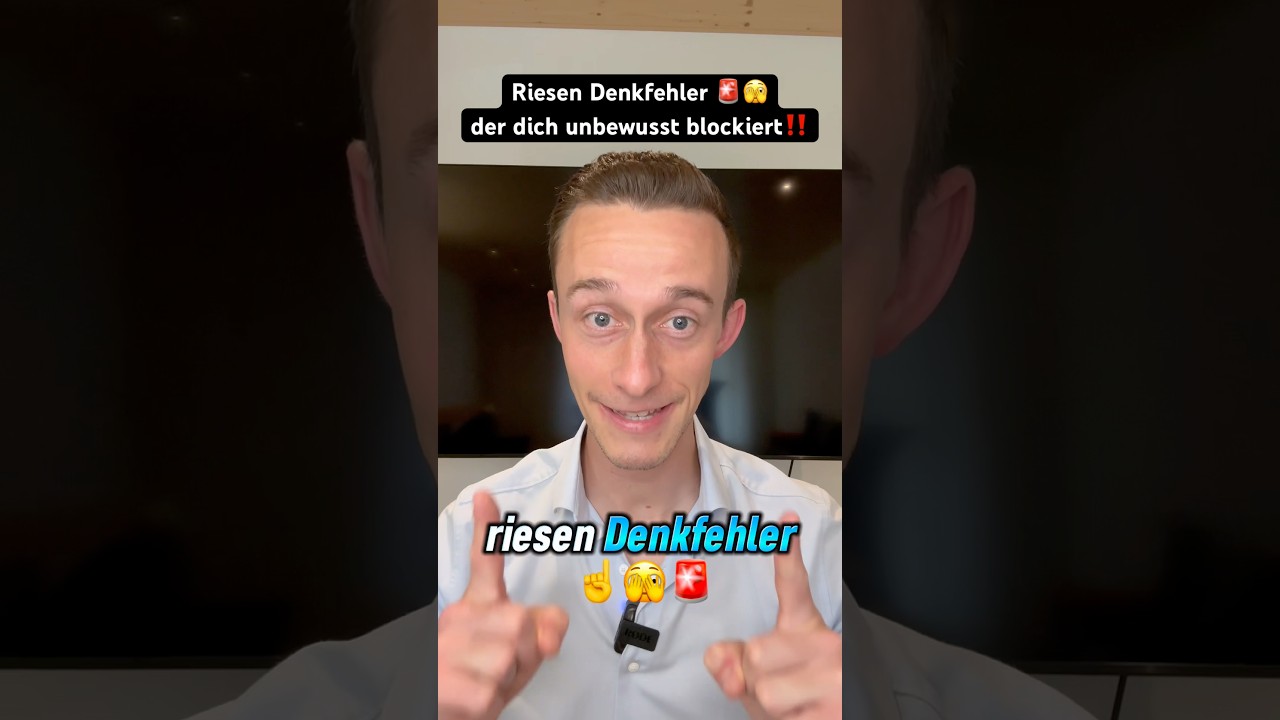 Riesen Denkfehler🚨🫣 der dich unbewusst blockiert‼️ #selbstwertgefühl #bewusstheit #mindset