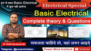 Basic Electrical Complete Theory & Questions | RSMSSB JE Electrical SSC JE #Electrical