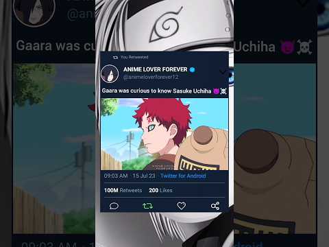 Gaara was curious to know Sasuke Uchiha 😈☠️ #shorts #anime #naruto #sasuke #gaara #trending #viral