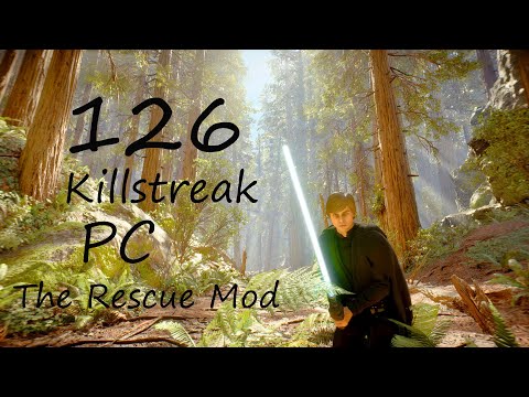 Star Wars Battlefront 2 The Rescue/Jedi Master Luke 126 killstreak (Endor) [PC]