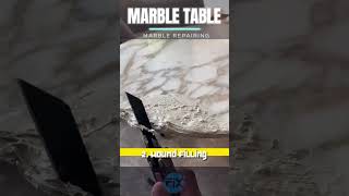 Marble countertop chip repair demonstration