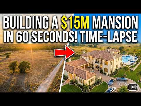 Building a $15 Million Luxury Mansion in 60 Seconds | Full Construction Time-Lapse