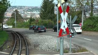 preview picture of video 'Stadtbahn Stuttgart linia U10 Zahnradbahn Zacke - führerstandsmitfahrt'