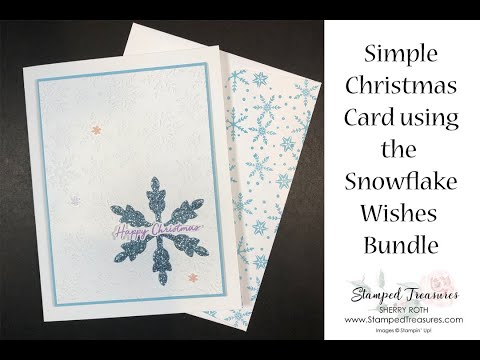 Simple Christmas Card | Snowflake Wishes Bundle
