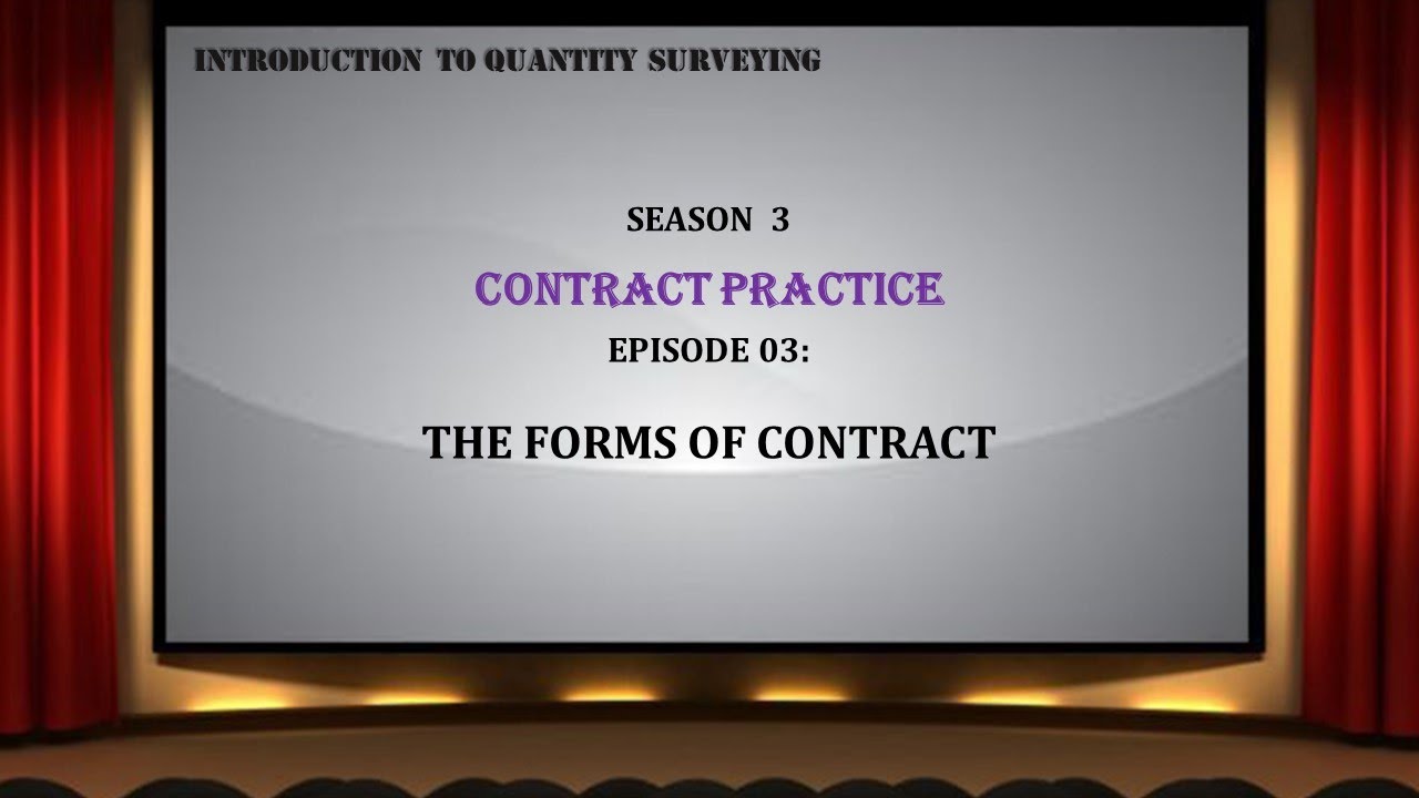 S03E03 The Forms of Contract