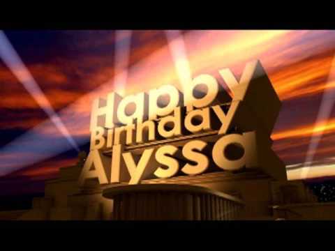 Happy Birthday Alyssa