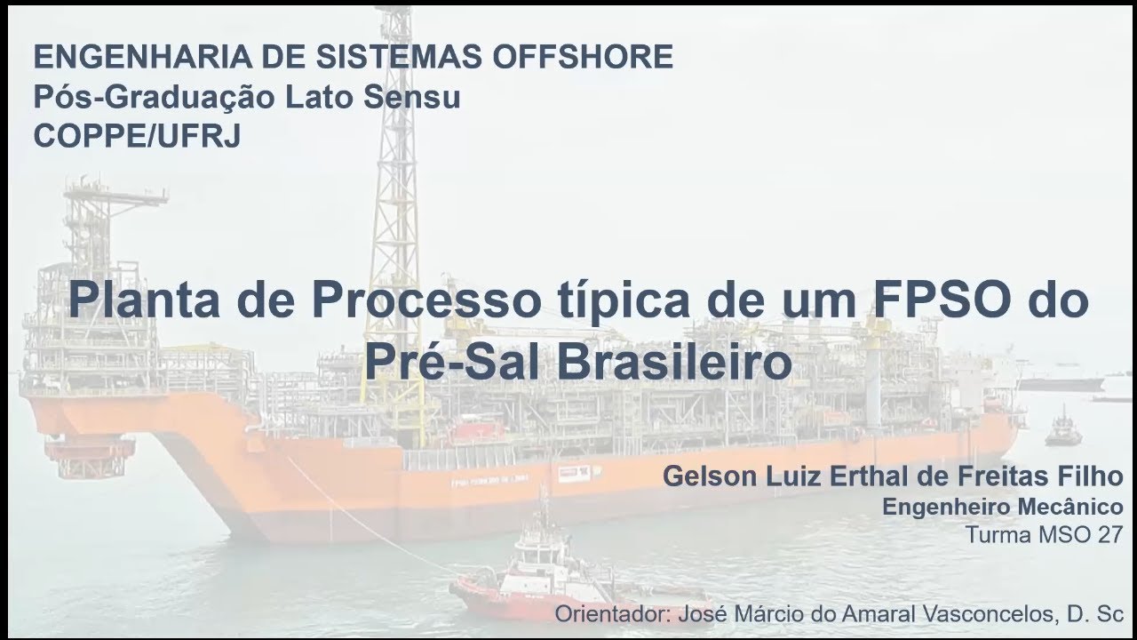 Planta de Processo típica de um FPSO do Pré-Sal Brasileiro