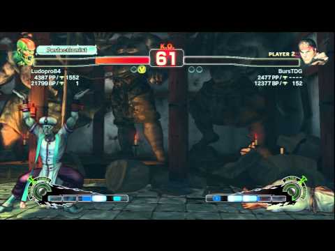 Ludopro84 [Dhalsim] Vs BursTDG [Ryu] SSF4 AE Online Ranked Matches - PSN
