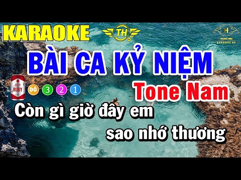 Bài Ca Kỷ Niệm Karaoke Tone Nam Nhạc Sống | Trọng Hiếu
