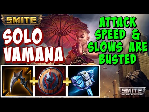 SOLO VAMANA GAMEPLAY SMITE SEASON 9 - SLOW THEM WITH FAST BASICS