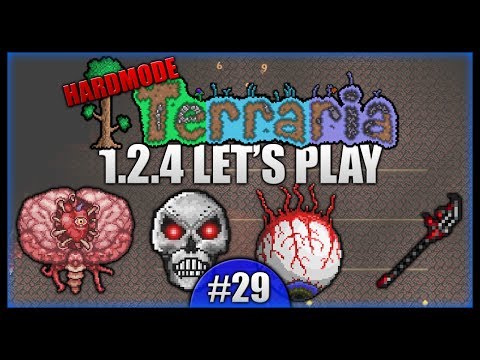 Crimson World! Brain Of Cthulu! Unexpected Visitors! || Let's Play Terraria 1.2.4 [Episode 29]