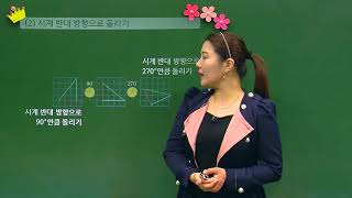 [백점맞는수학]26. 4학년 수학 4.  평면도형의 이동_개념_평면도형 돌리기