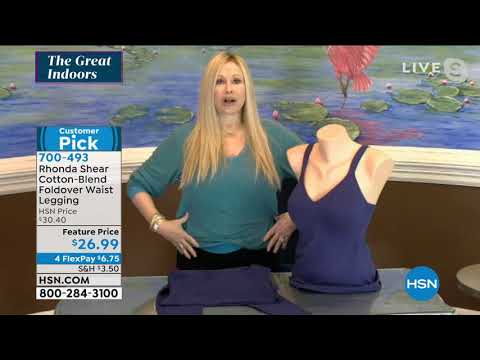 Rhonda Shear CottonBlend Foldover Waist Legging