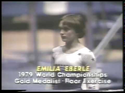 Gymnastics - 1980 - Exhibition - Women's Floor Exercise - ROM Emilia Eberle - With Cathy Rigby
