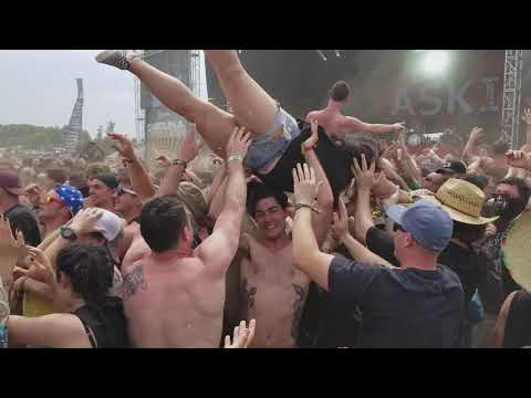 People getting dropped crowd surfing
