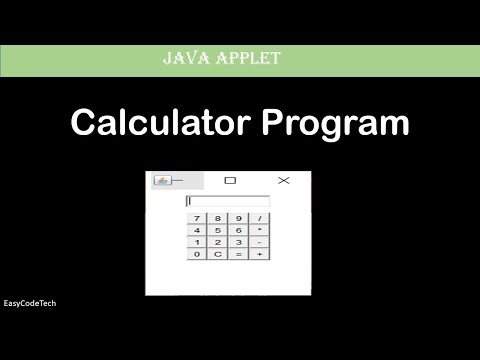 Calculator With Java Easytechcode