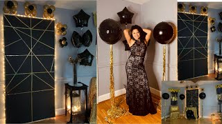 New years Party Ideas /DIY Black and Gold Party Decor/