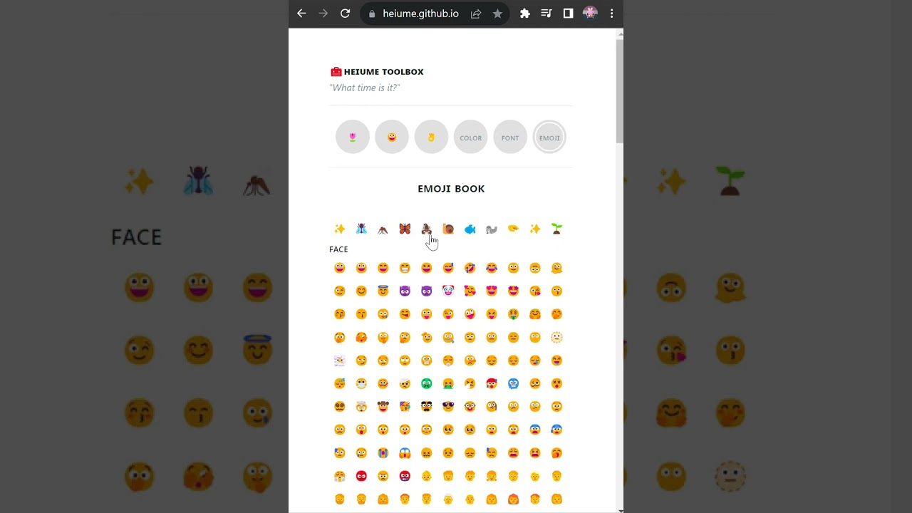 minitool for copy emoji (ecjojo.github.io/toolbox/)