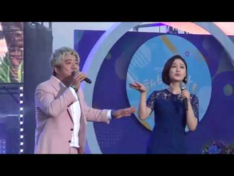 [180819][기장임랑해수욕장][2018 MBC 해변대학가요제] 사회자 배기성(캔) & 예쁜 정경진 아나운서 축하공연 - 바다에 누워 (85년 대상곡)