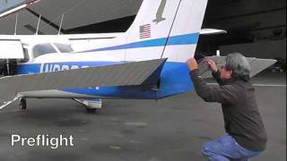 preview picture of video 'Bay Tour in a Cessna 172 N9396H landing LVK HAF 2012'