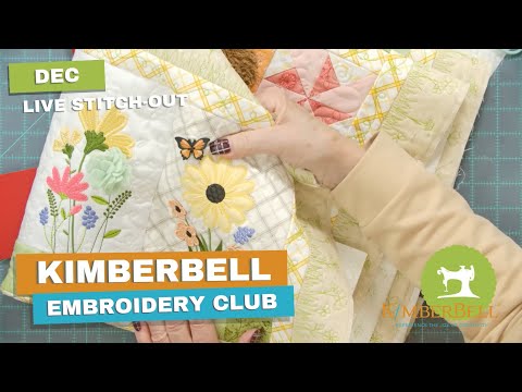 *LIVE* Kimberbell Embroidery Club December 2025 Mystery Wallflower Quilt Stitch-Along