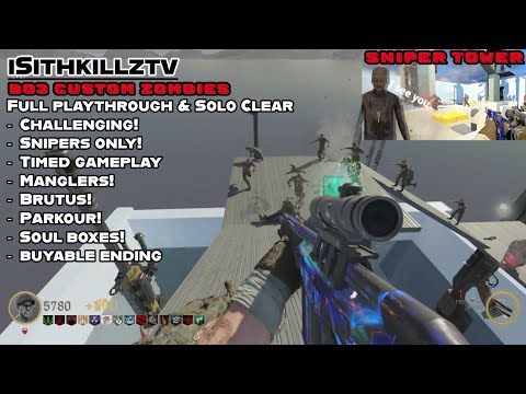 NEW Sniper Tower is pure insanity! Snipers only with a parkour spawn layout - Bo3 custom zombies