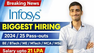 Infosys Biggest Hiring 2026 🔥 Salary Up To 21 LPA | Freshers Apply Now