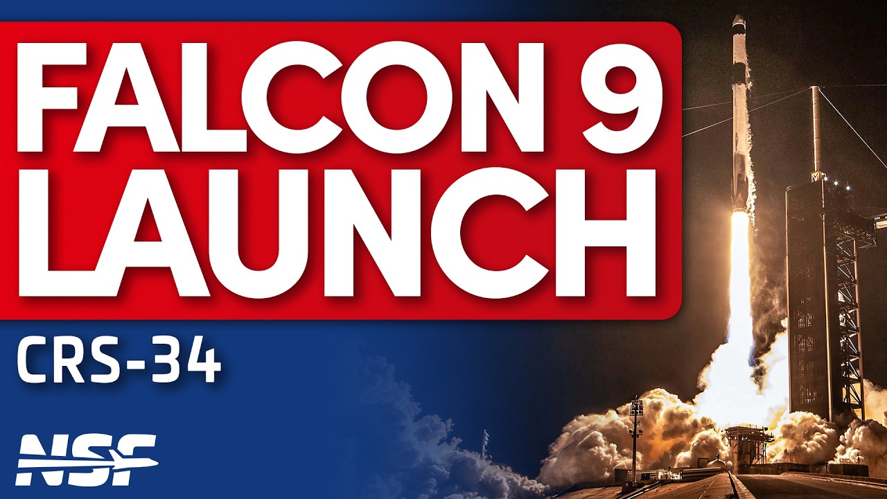 SpaceX Falcon 9 Launches CRS-34 to the ISS