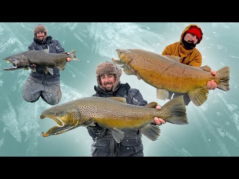Ice Fishing Lake Michigan Early Ice 2025 (King Salmon + Mega Brown One)