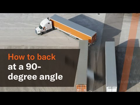 How to back a tractor-trailer 90 degrees