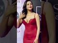 Beautiful Shahnaz Gill Spotted Shahnaaz Gill In Red Dress Bollywood Shorts