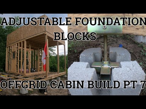 Offgrid Cabin Build Pt. 7 - Adjustable Foundation Blocks Installation