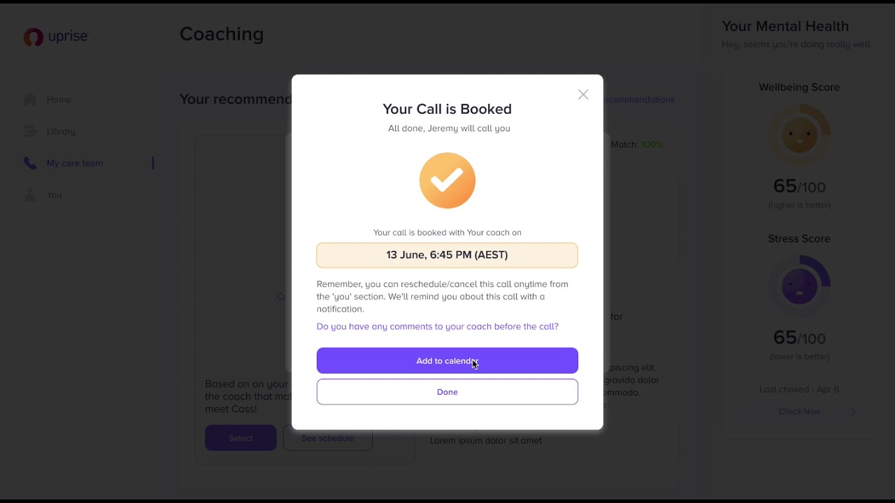 Uprise Health Intelligent Booking