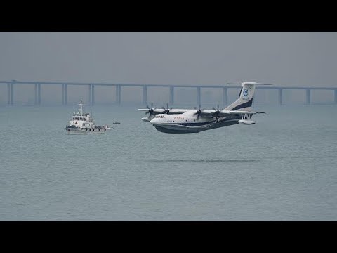 China's AG600 amphibious aircraft completes first sea surface flight