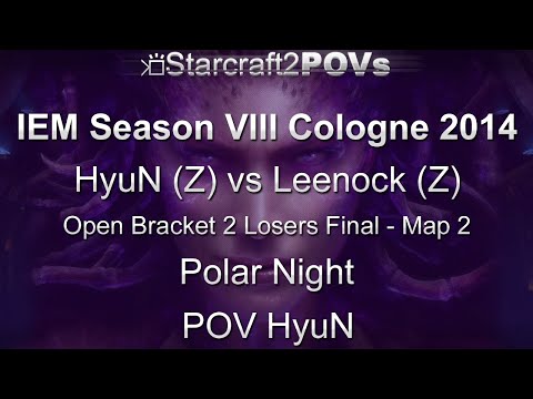 SC2 HotS - IEM VIII Cologne 2014 - HyuN vs Leenock - OB2 LF - Map 2 - Polar Night - HyuN