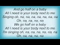Shivaree - Half On A Baby Lyrics