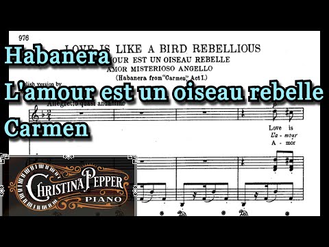 Habanera Piano Accompaniment L'amour est un oiseau rebelle Carmen Bizet Karaoke
