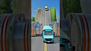 Download lagu Infinite School Bus vs Bollards Crush - BeamNG.Drive mp3