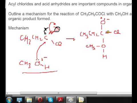 Mechanism: Acyl Chloride & Alcohol Reaction (Nucleophilic Addition-Elimination)