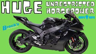 My 2021 ZX10R made 195 HP just by bolting on a Brock&#39;s Performance Exhaust - Moore Mafia