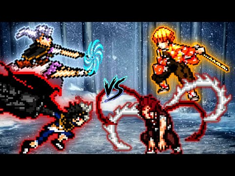 Noelle V3 OP (Zeed) & Asta OP (all form) VS DK Tanjiro OP & Zenitsu Chaos OP in Jump Force Mugen😱