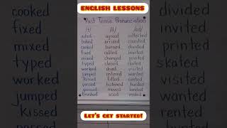 let's learn past tense pronunciation!(t/d/ed)